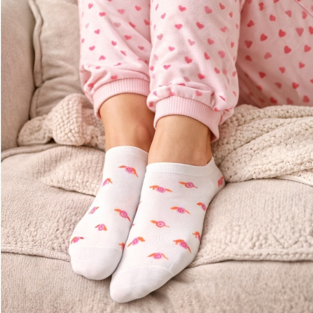 Kate Spade Low Cut‎ Socks 3 Pairs Snail Print White Grey Pink One Size 4-10